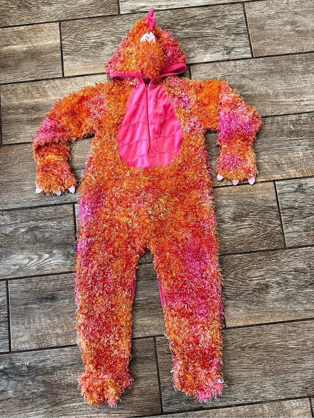 Kids Orange & Pink Dragon Costume Like New